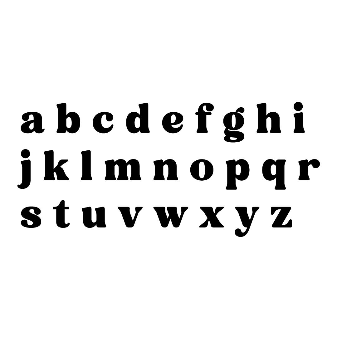 fresh mango regular lowercase font 