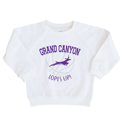 gcu basketball long sleeve graphic sweatshirt for kids white