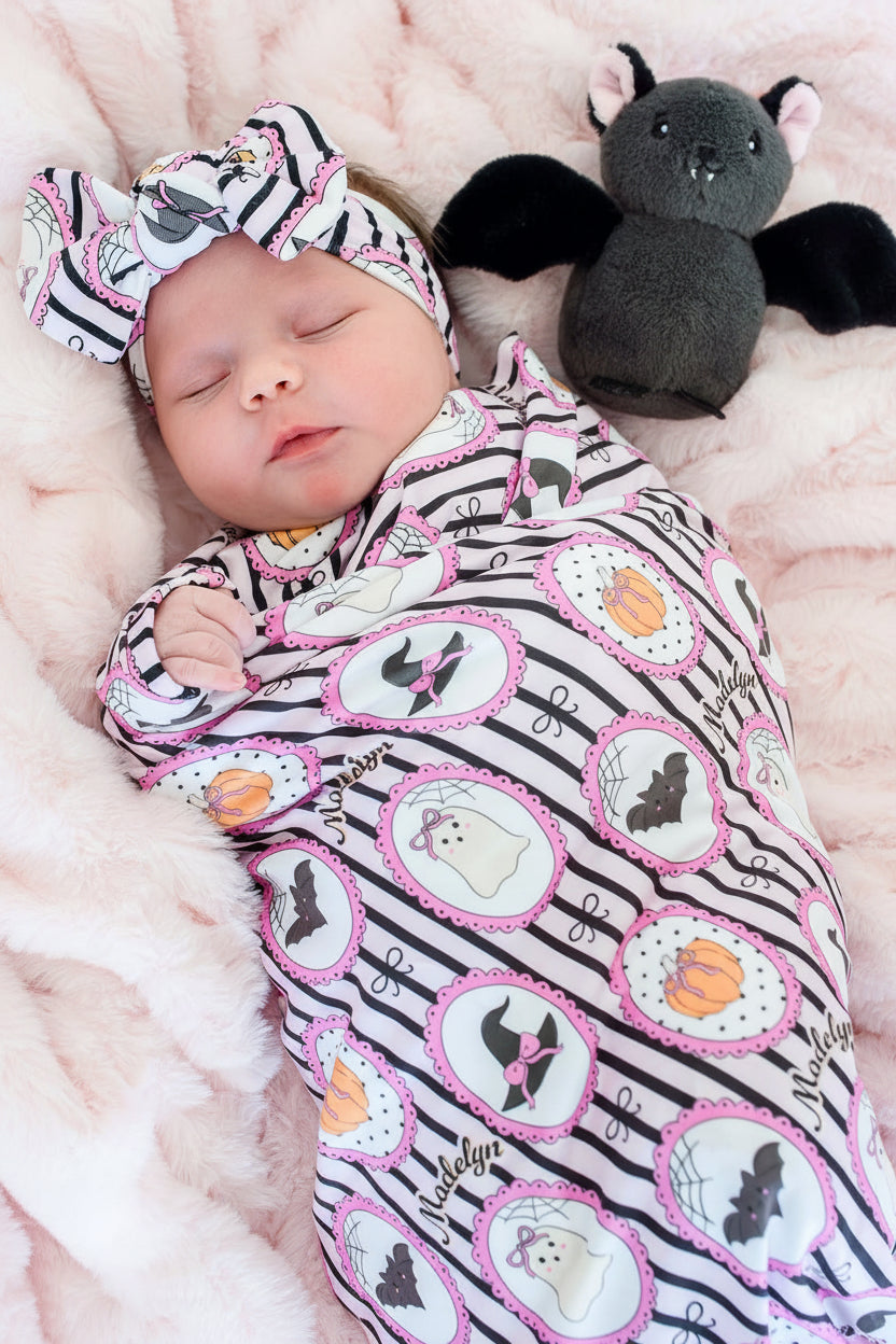 Personalized Halloween Swaddle Blanket | Galloween
