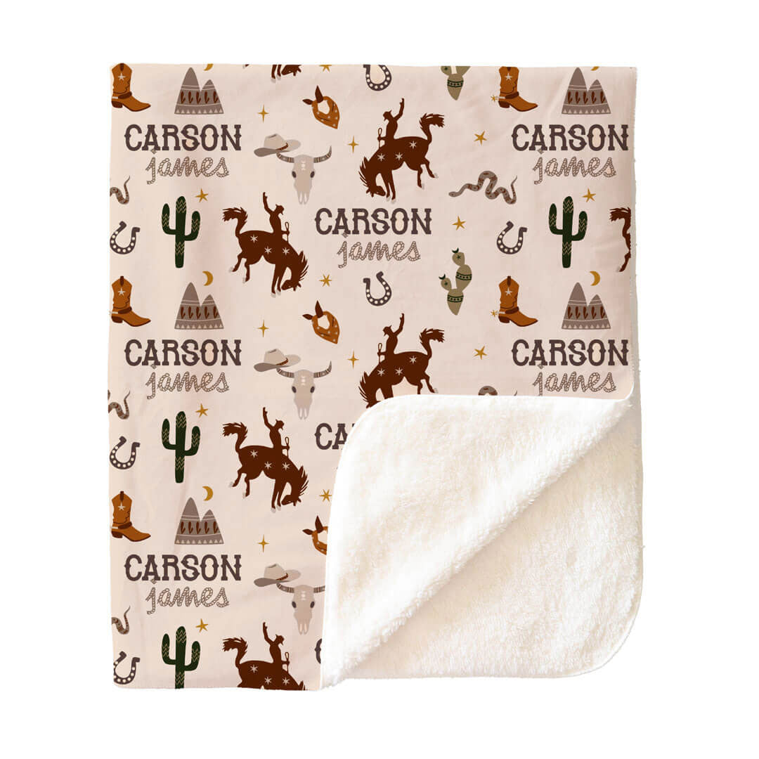 Giddy Up Personalized Kids Blanket