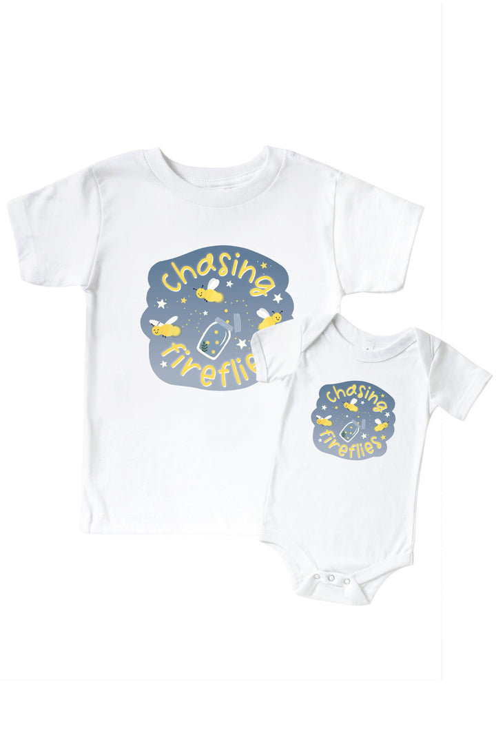 Matching set of a Caden Lane white graphic kids&