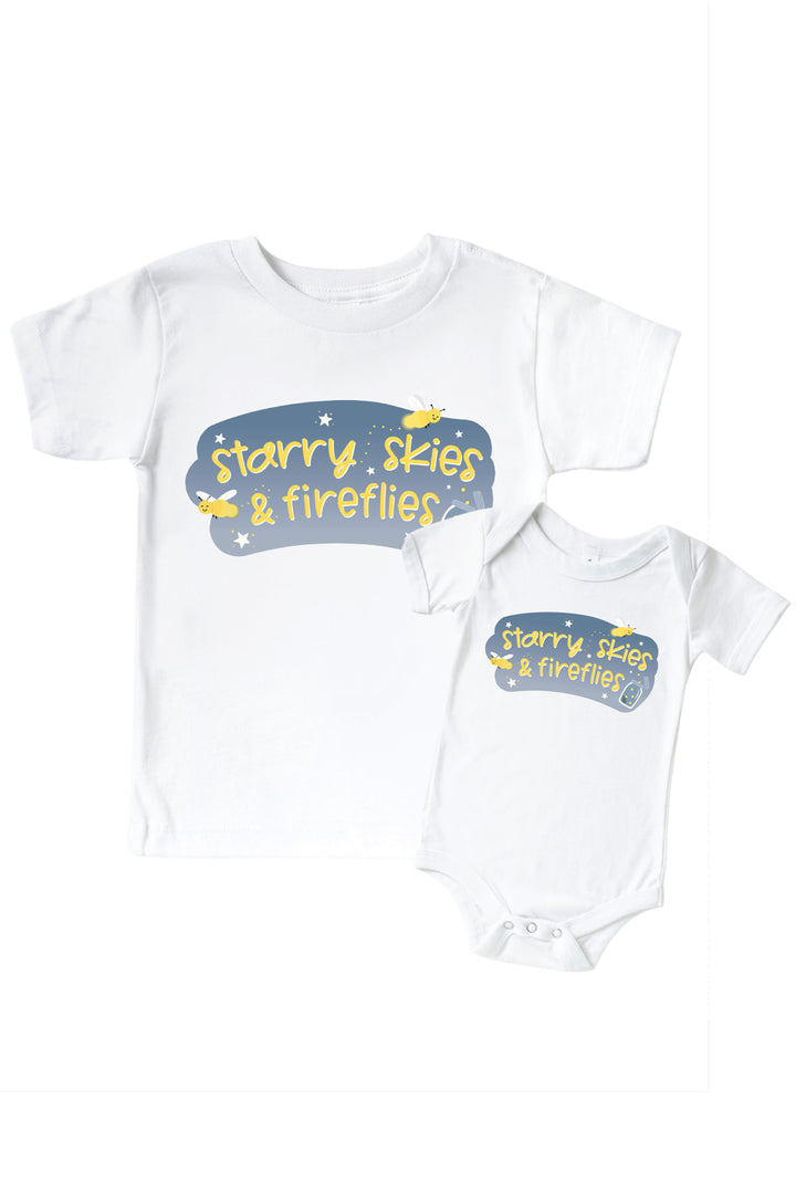 Matching set of a Caden Lane white graphic kids&