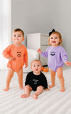 Embroidered Long Sleeve Halloween Bubble Romper