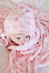 Embroidered Bamboo Hooded Towel | Blooming Butterflies