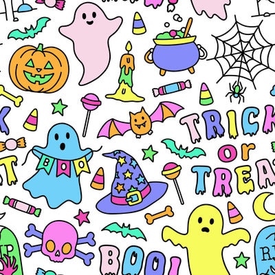 Colorable Halloween Two-Piece Pajama Set | No Tricks All Treats
