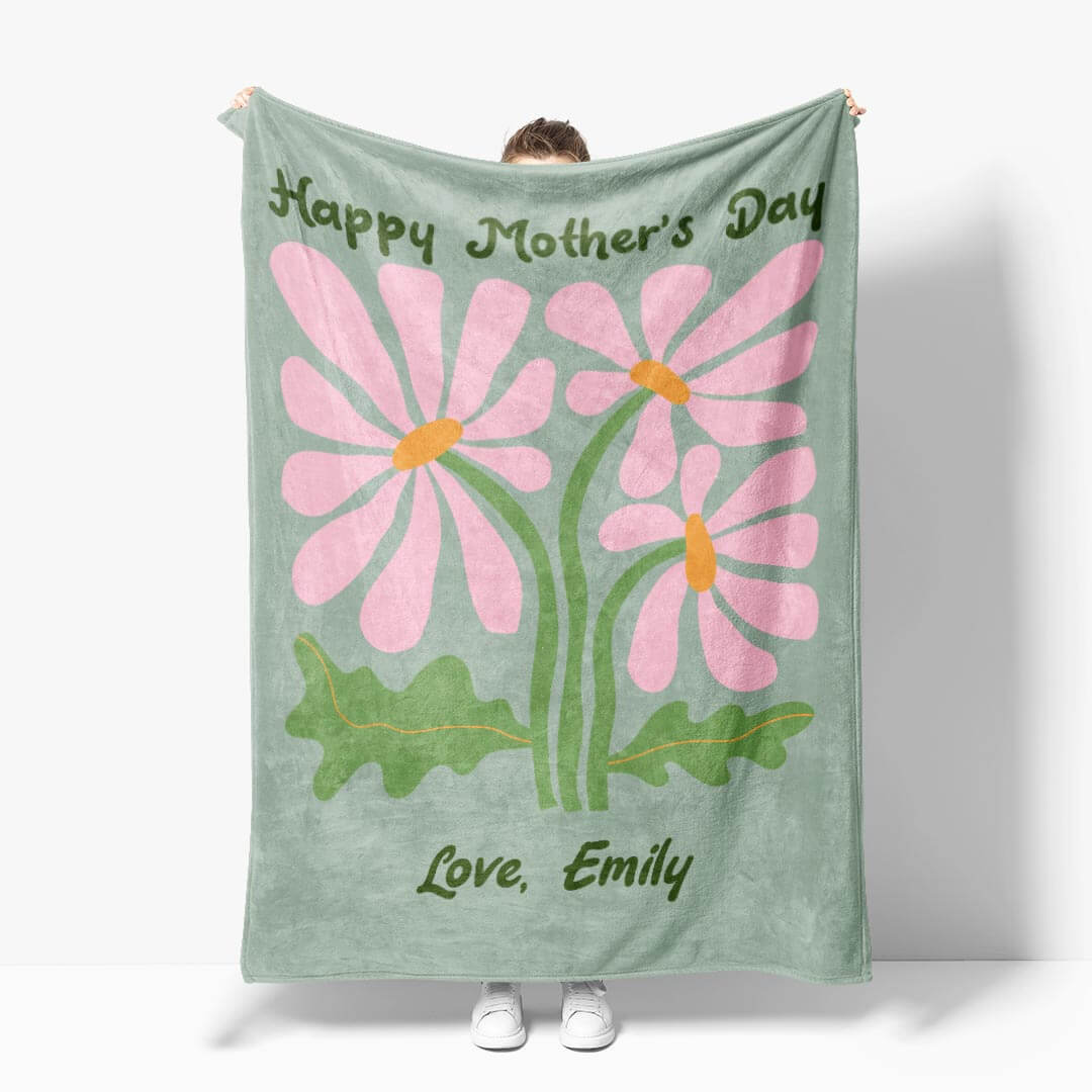 happy mother's day personalized blanket 