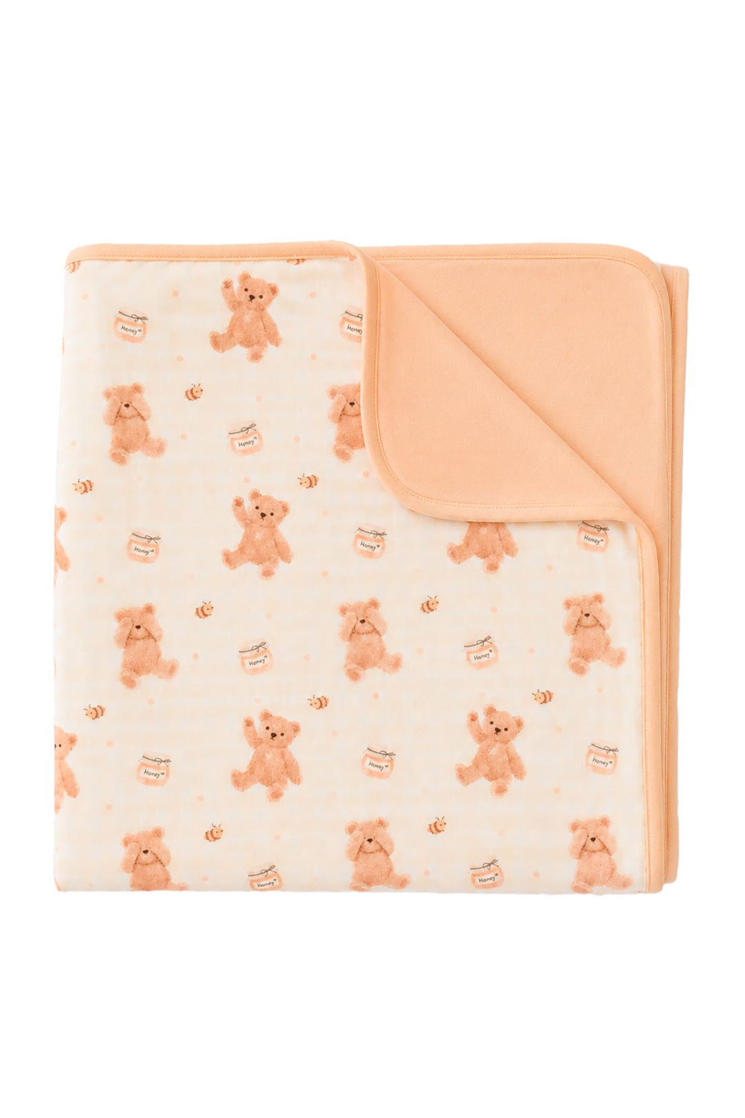 Caden Lane bamboo blanket with bears and honey pots