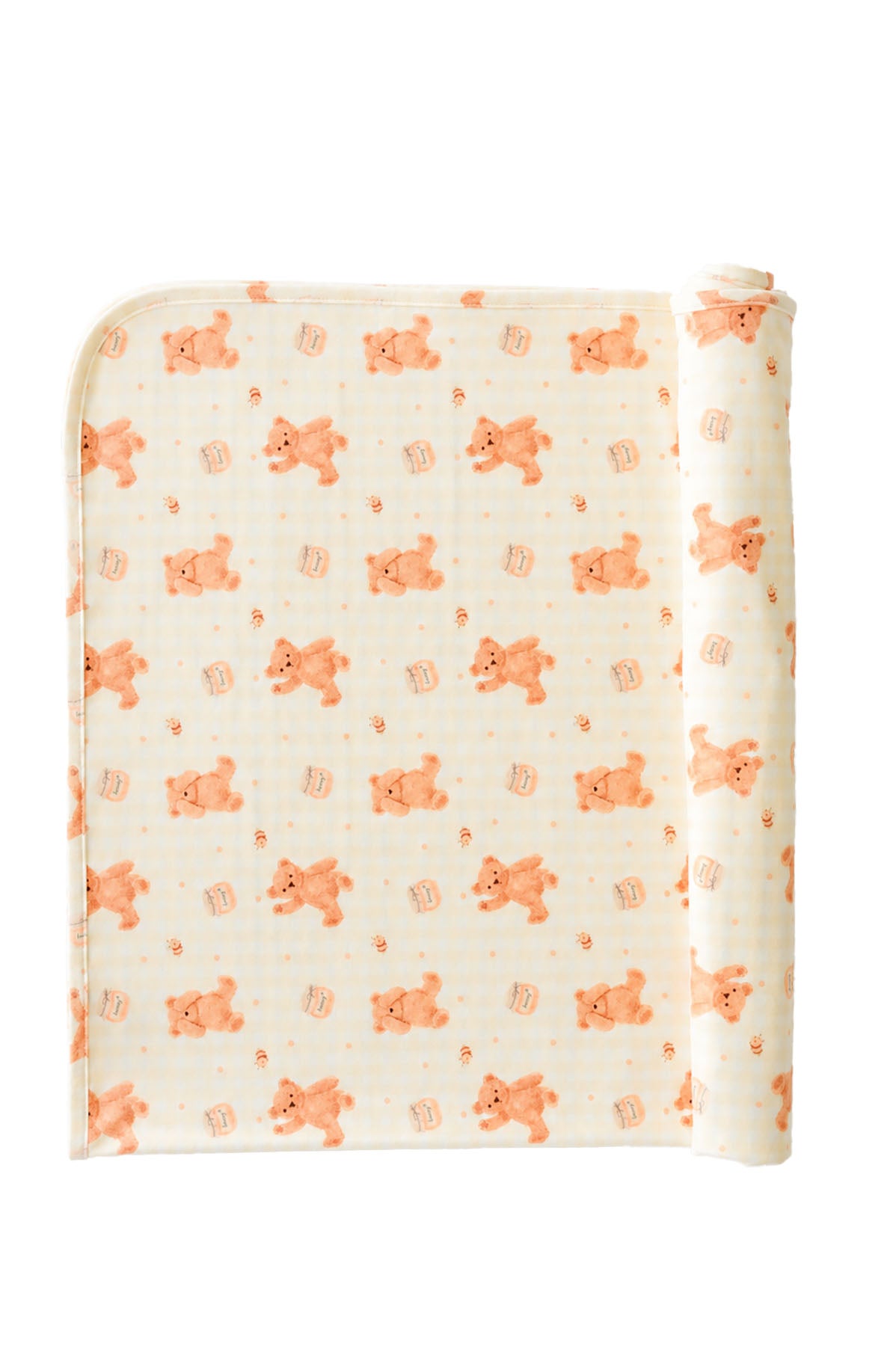 Caden Lane honey bear print swaddle blanket