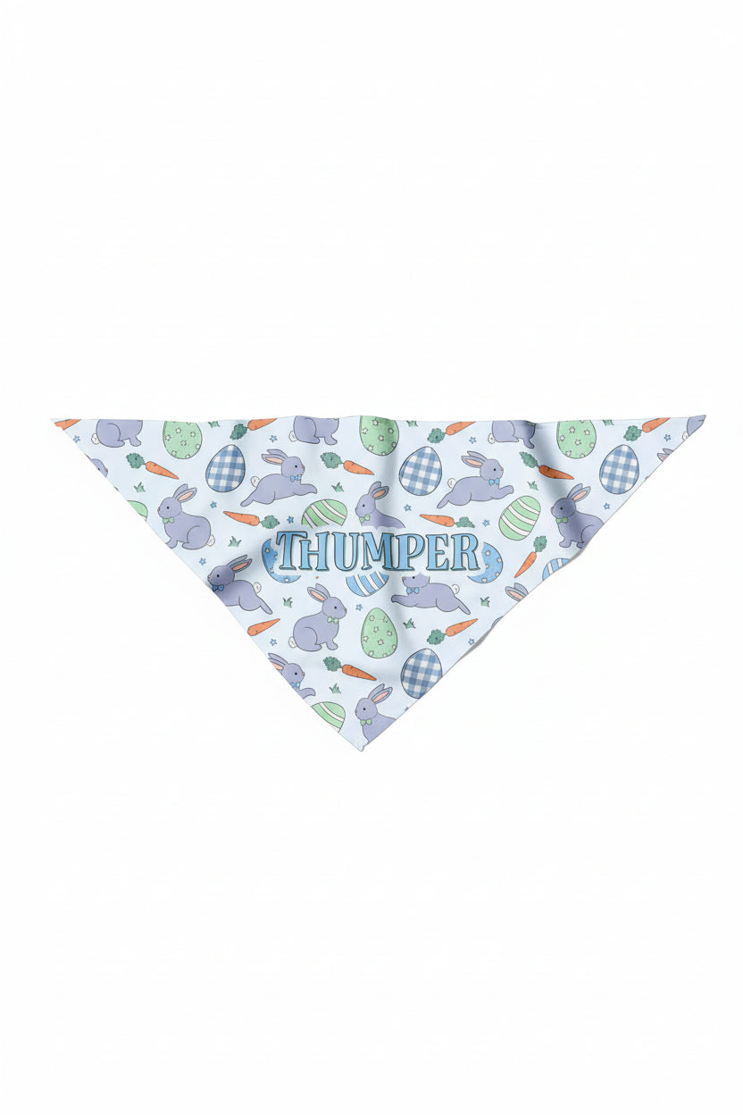 blue easter personalized bandana for pets 
