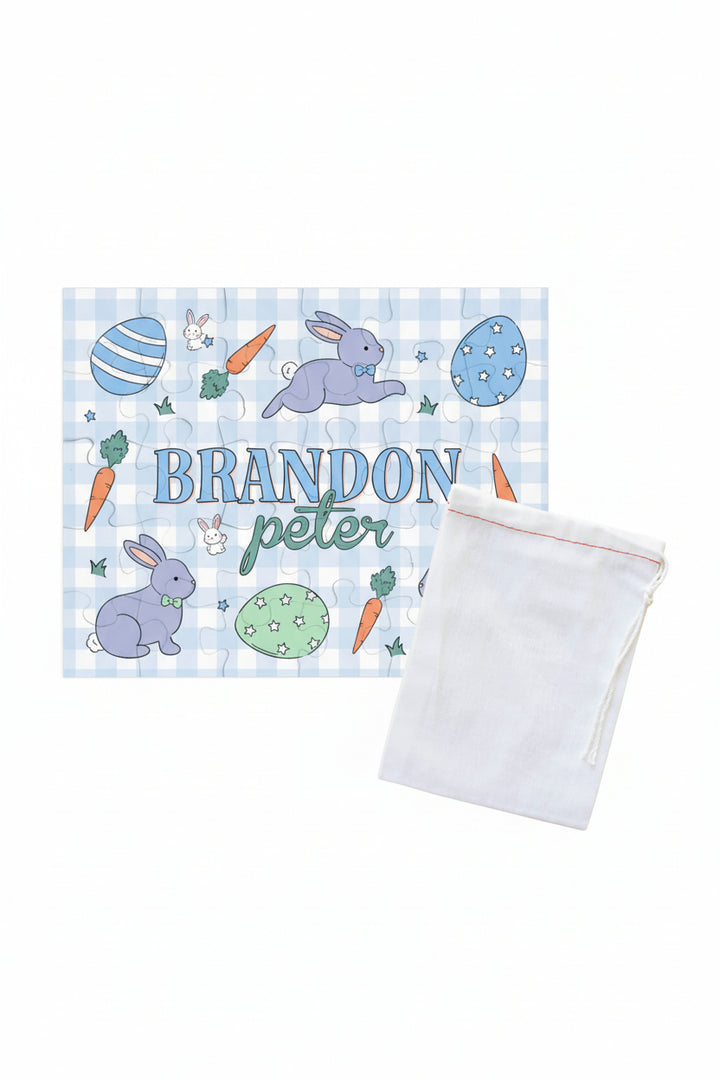 blue easter personalized puzzle for boys