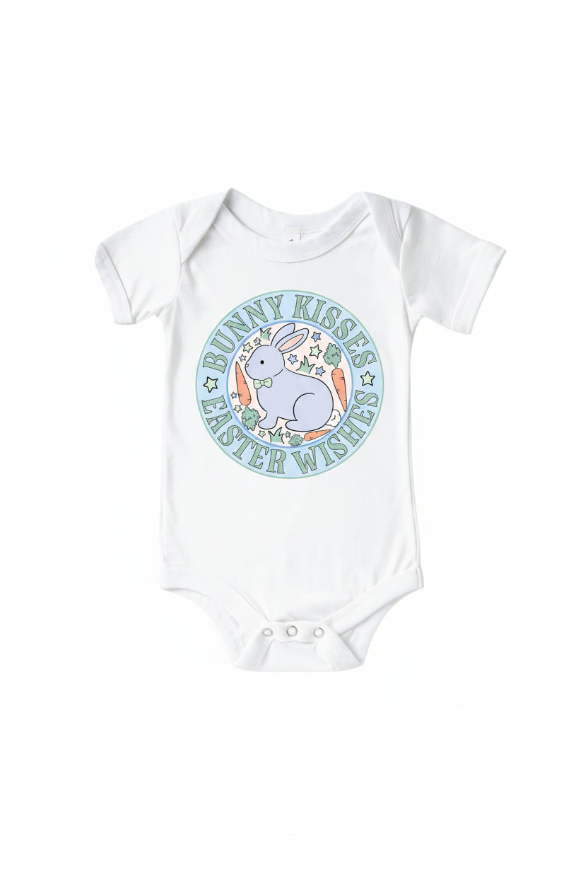 bunny kisses easter wishes graphic bodysuit 