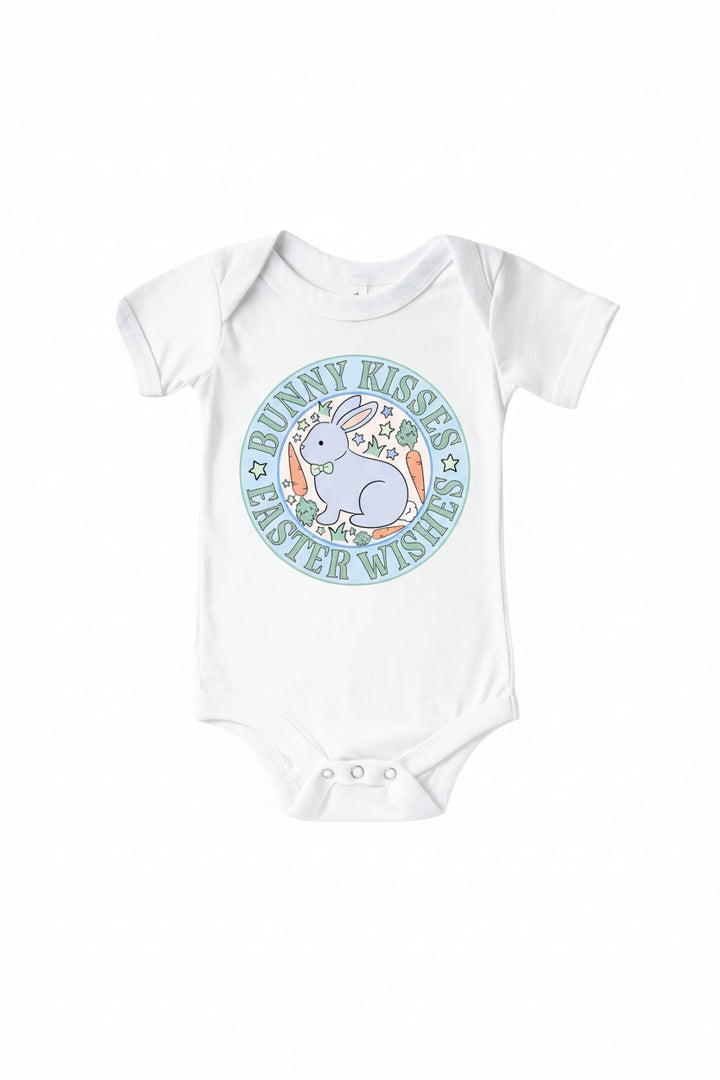 bunny kisses easter wishes graphic bodysuit 
