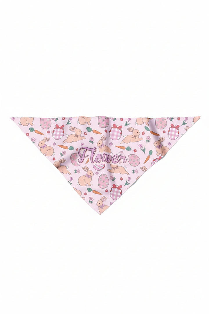 pink girly easter personalized pet bandana 