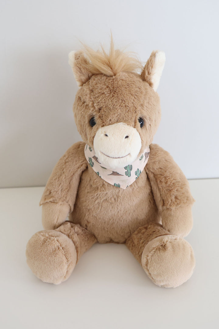 peanut pony large stuffed animal plush with western bandana