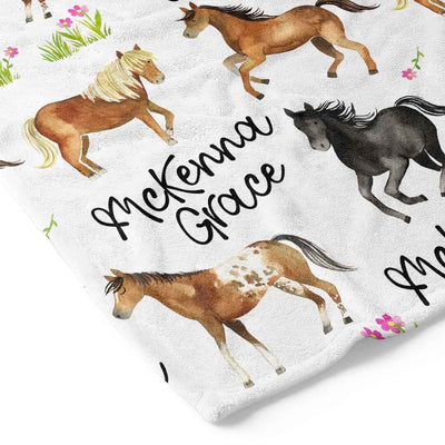 horse blanket for kids personalized