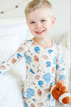 Two-Piece Bamboo Pajama Set | Huddles & Cuddles Blue
