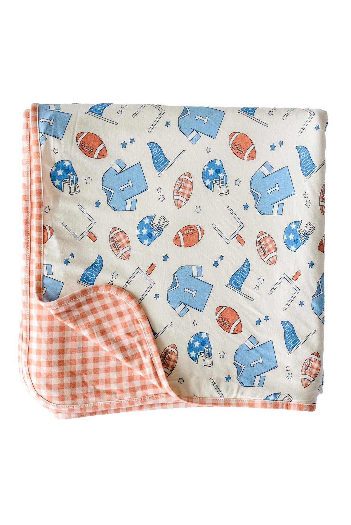 Double-Sided Bamboo Blanket | Huddles & Cuddles Blue