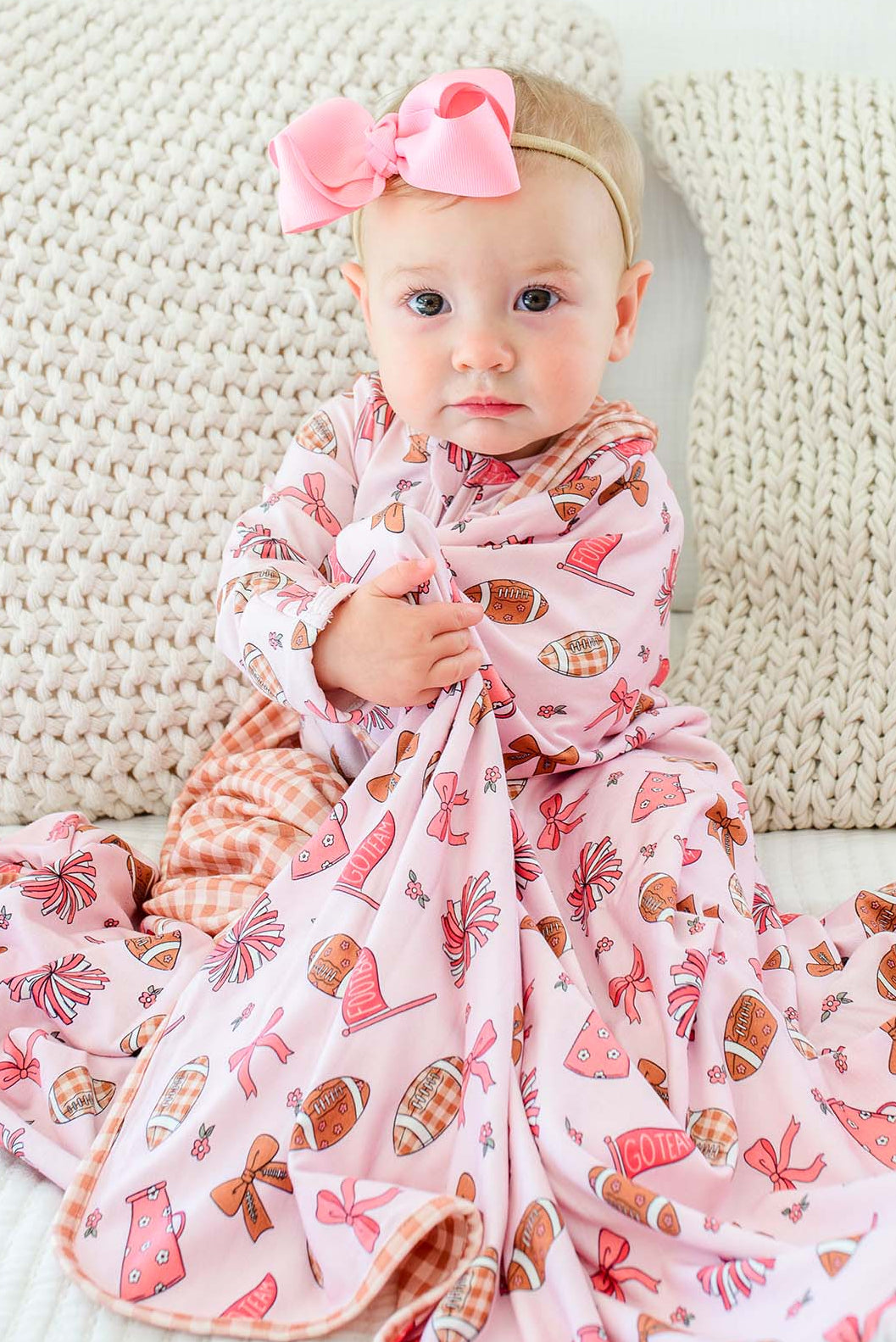 Double-Sided Bamboo Blanket | Huddles & Cuddles Pink