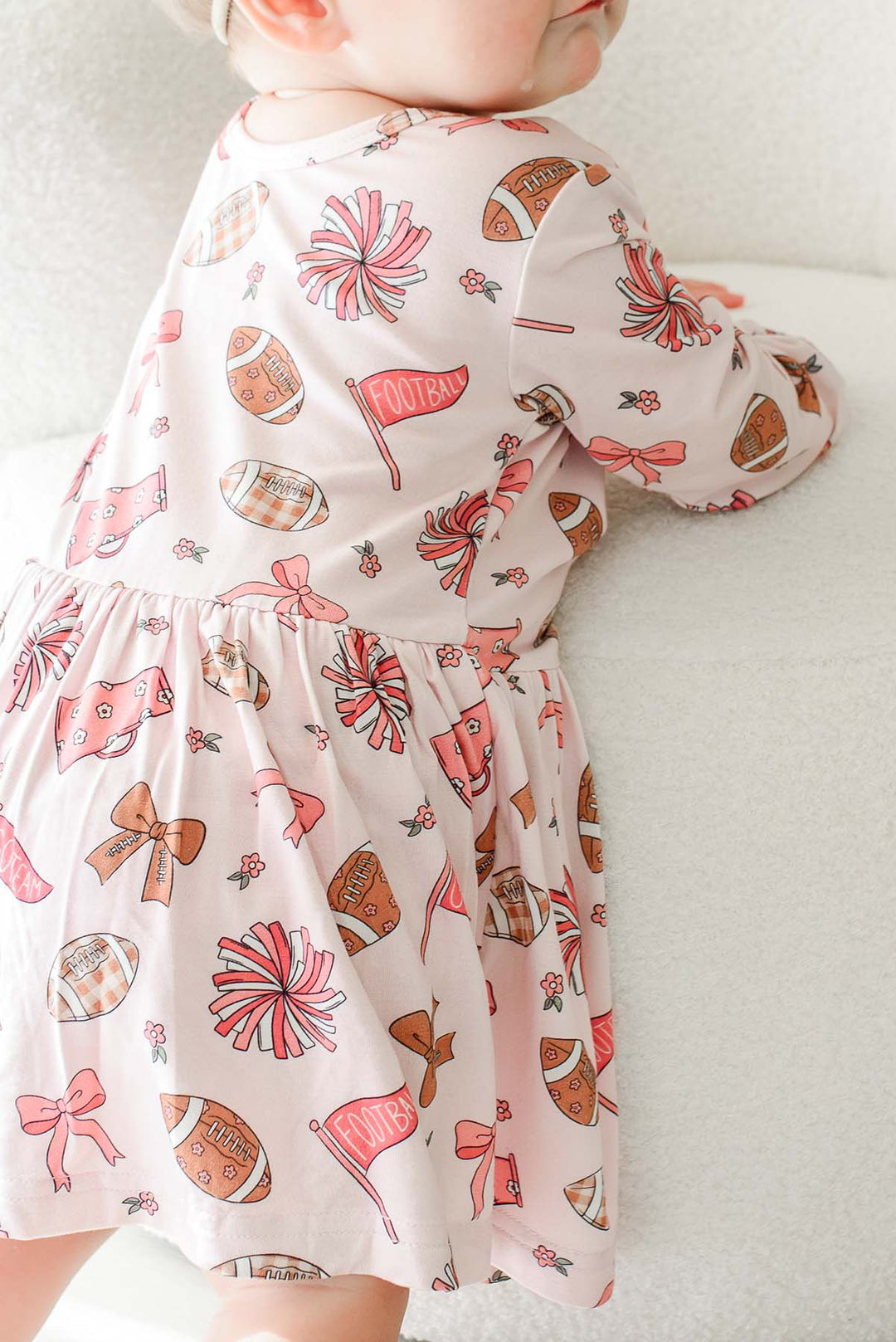 Long Sleeve Twirl Bodysuit | Huddles & Cuddles Pink