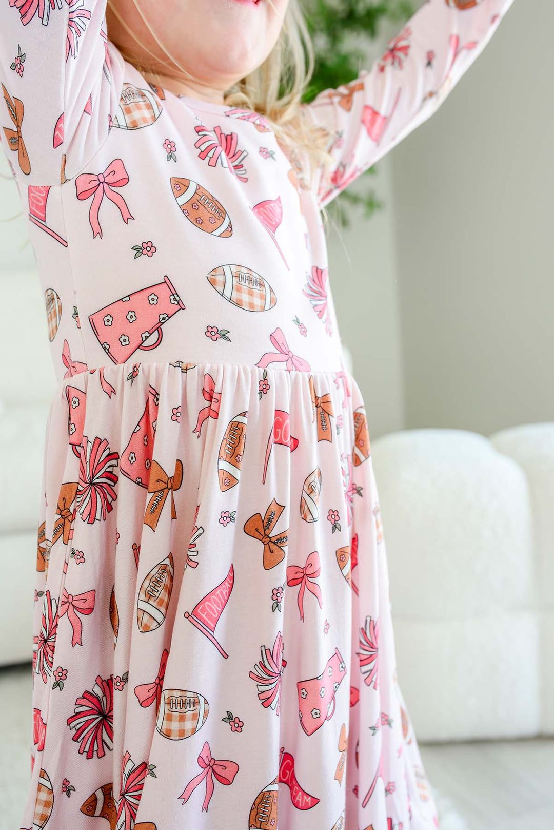 Long Sleeve Twirl Dress | Huddles & Cuddles Pink