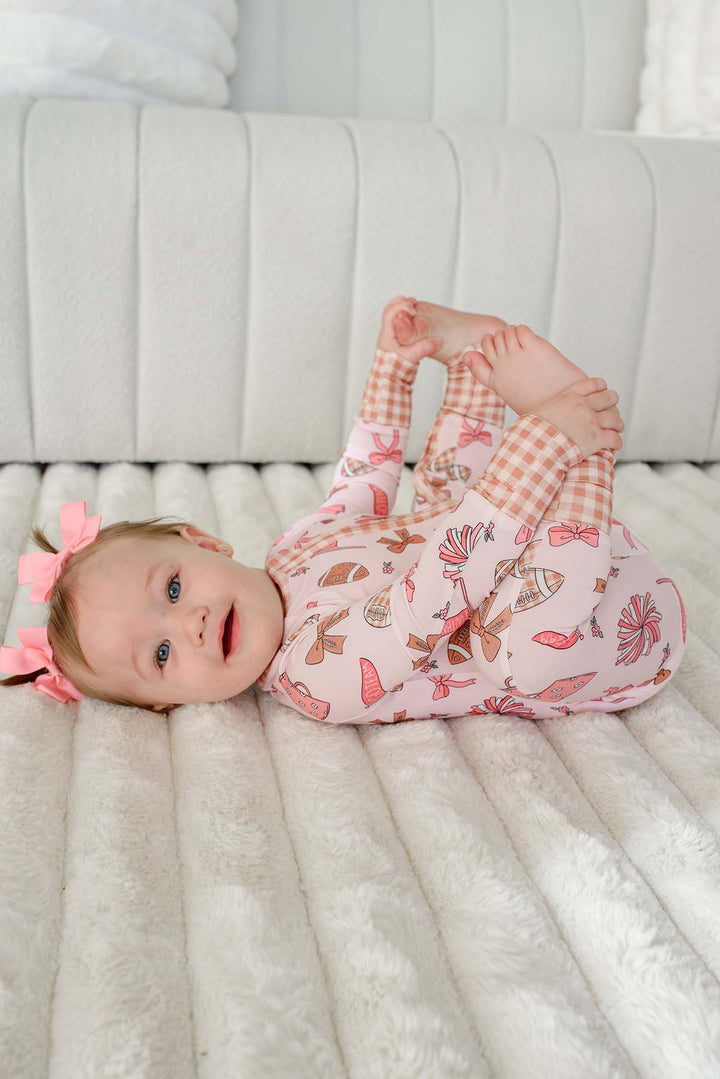 Convertible Bamboo Zipper Romper | Huddles & Cuddles Pink