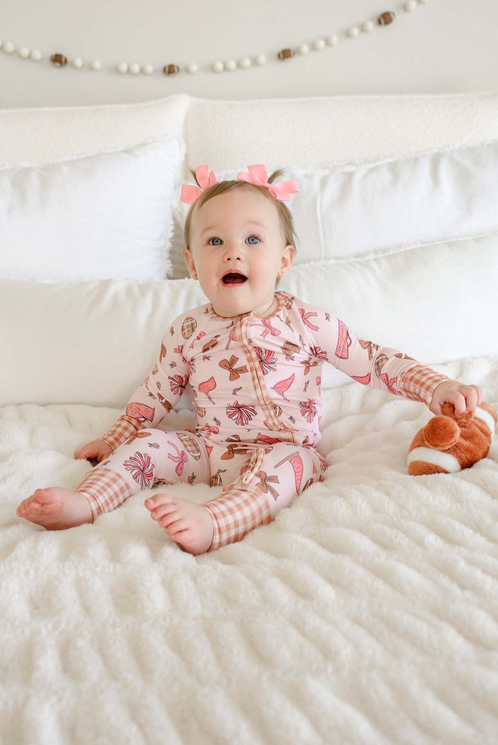Convertible Bamboo Zipper Romper | Huddles & Cuddles Pink