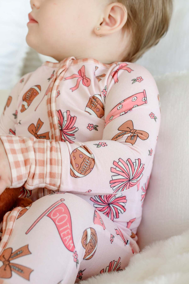 Convertible Bamboo Zipper Romper | Huddles & Cuddles Pink