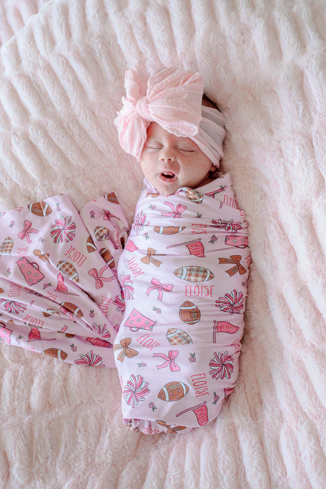 Personalized Swaddle Blanket | Huddles & Cuddles Pink