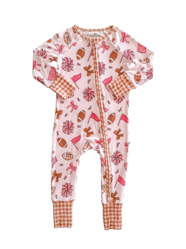 Convertible Bamboo Zipper Romper, Huddles & Cuddles Pink