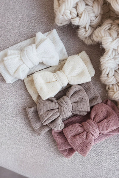ruffle knit bow headwraps 