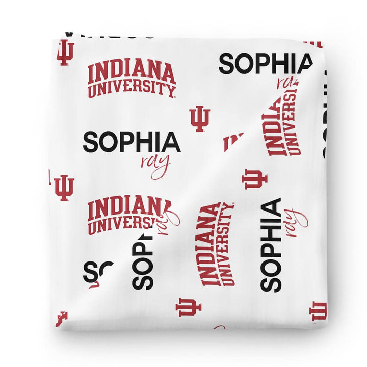 indiana university personalized swaddle blanket