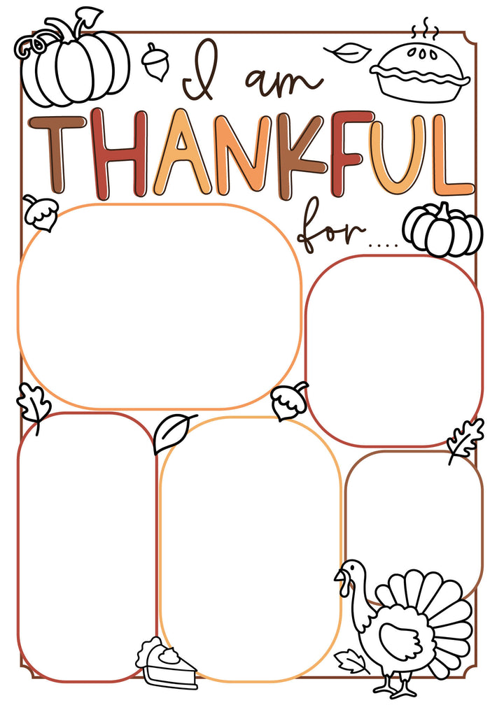 i am thankful for thanksgiving kids activity