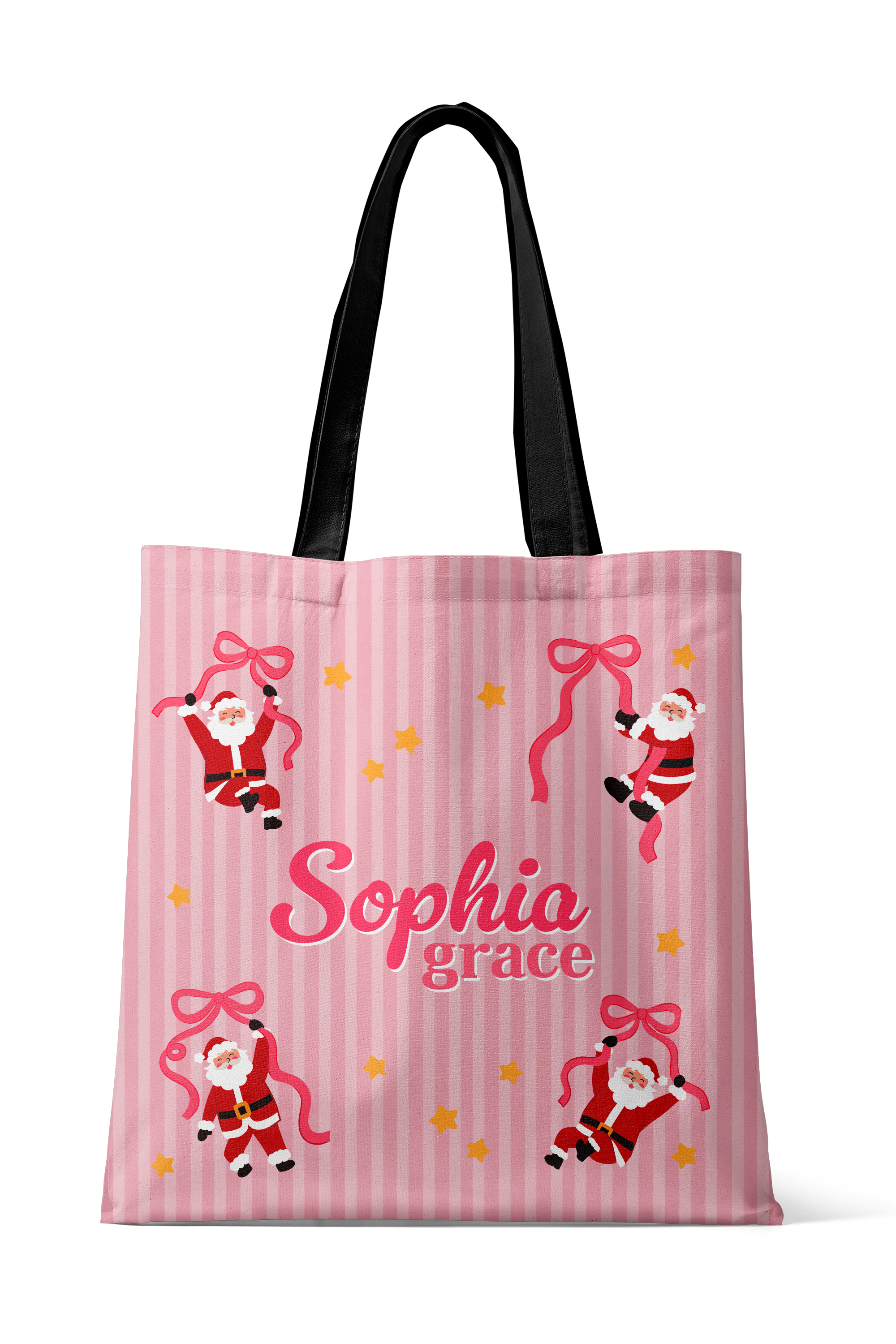 Personalized Christmas Tote Bag | Jolly Ribbons