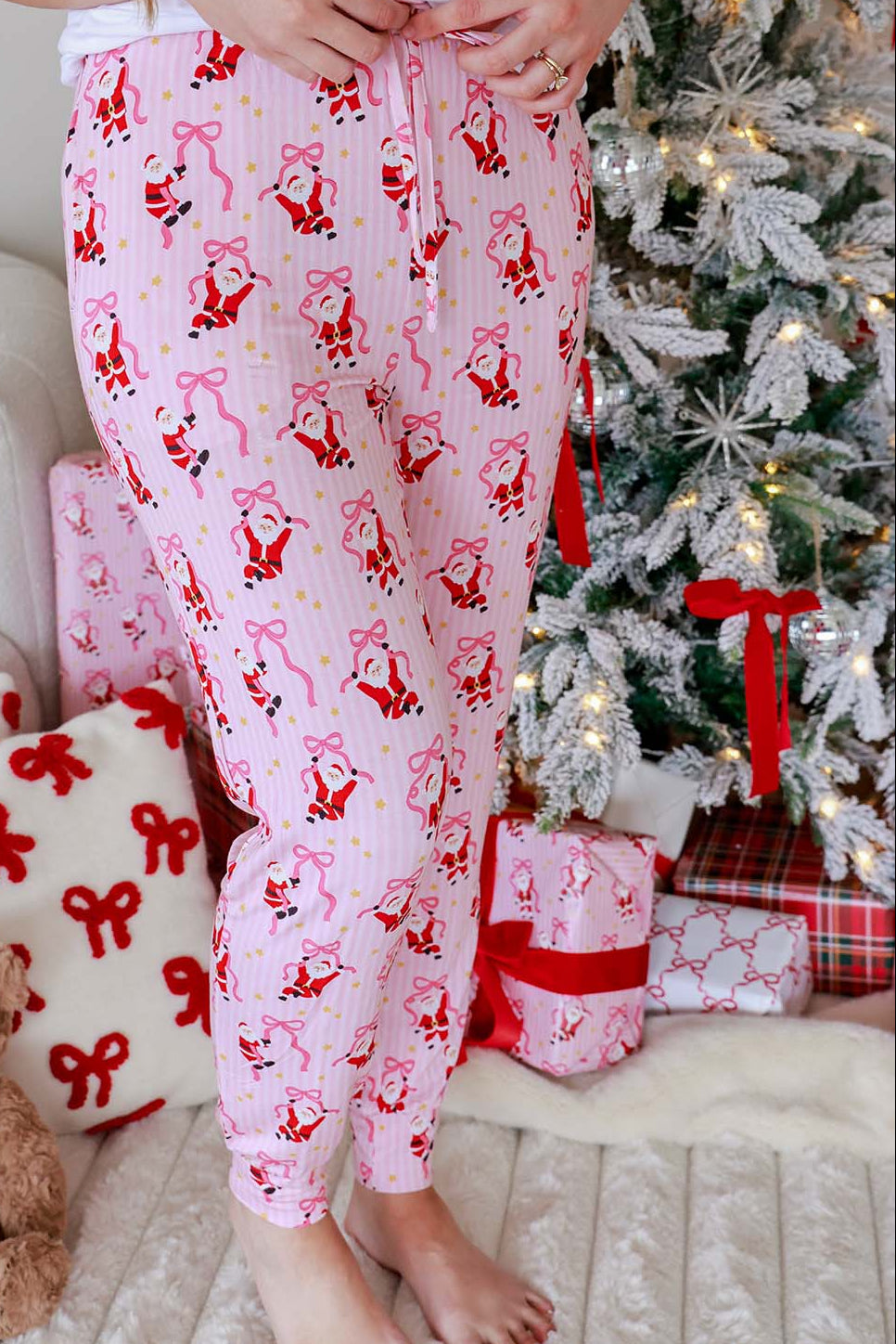 Women's Christmas Pajama Pants | Jolly Ribbons