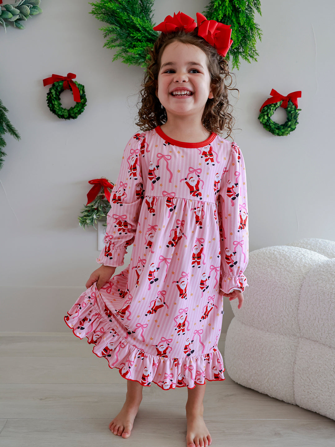 Girls' Christmas Nightgown | Jolly Ribbons