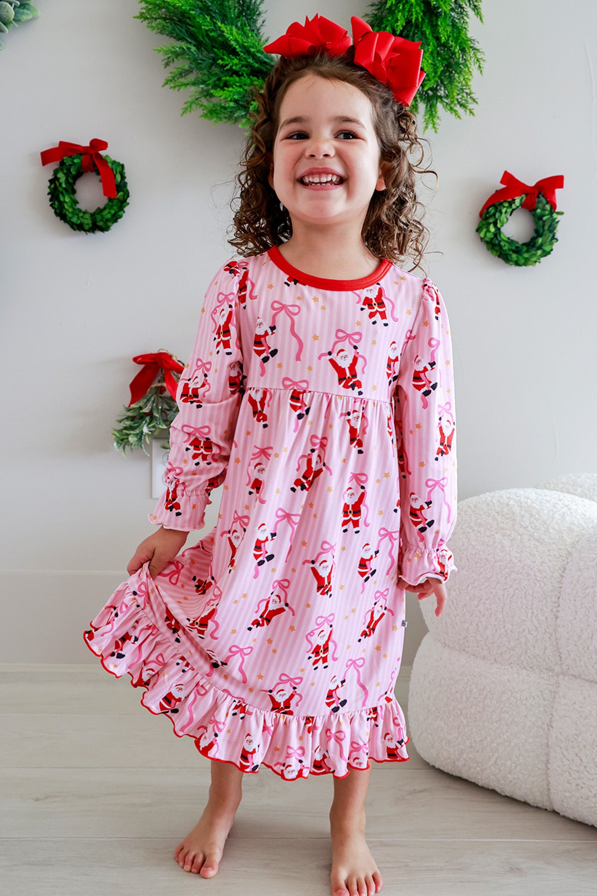 Girls' Christmas Nightgown | Jolly Ribbons