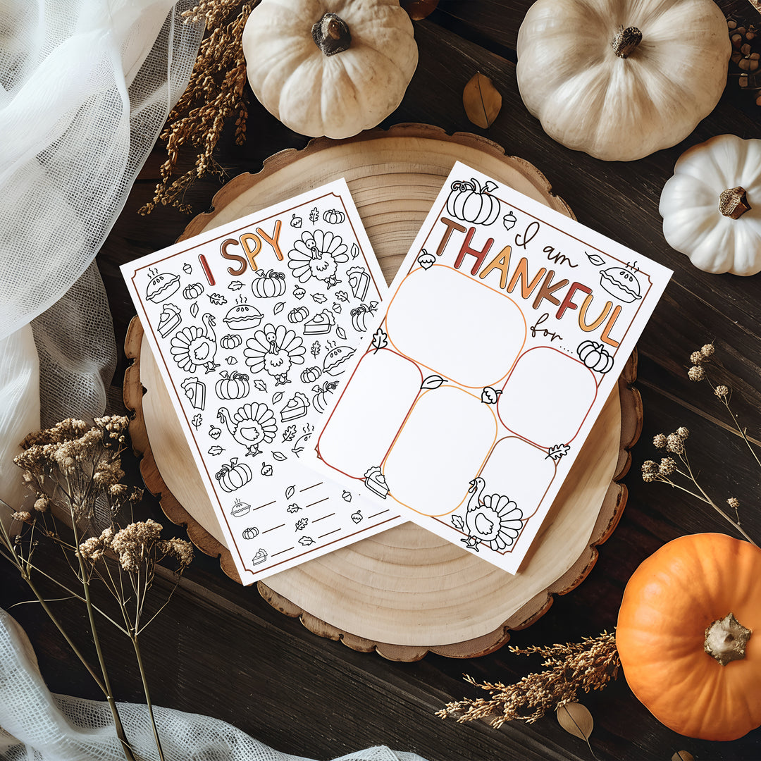 kids colorable thanksgiving activities 