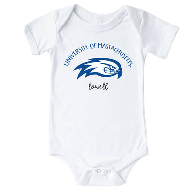 umass lowell graphic bodysuit for babies 