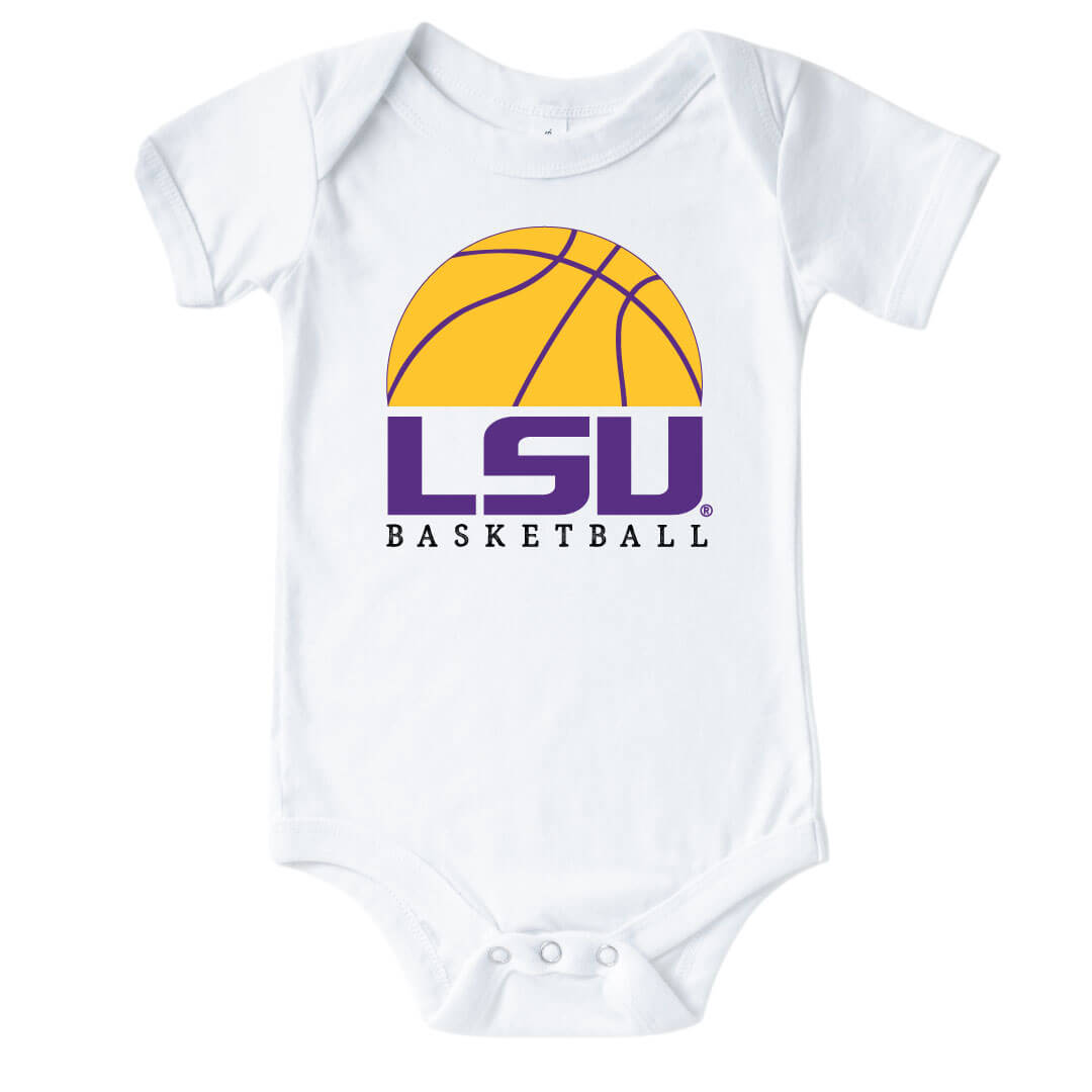 lsu basketball graphic bodysuit for babies 