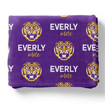 lsu tiger personalized blanket 