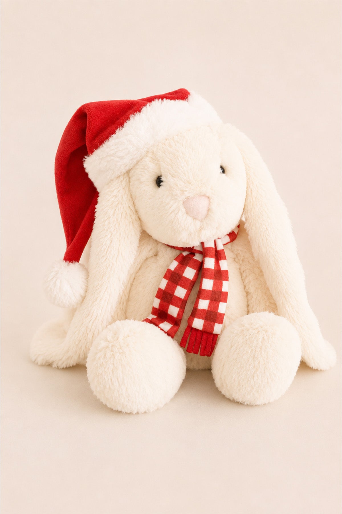 Embroidered Large Cuddle Plush Friends | Christmas Bunny