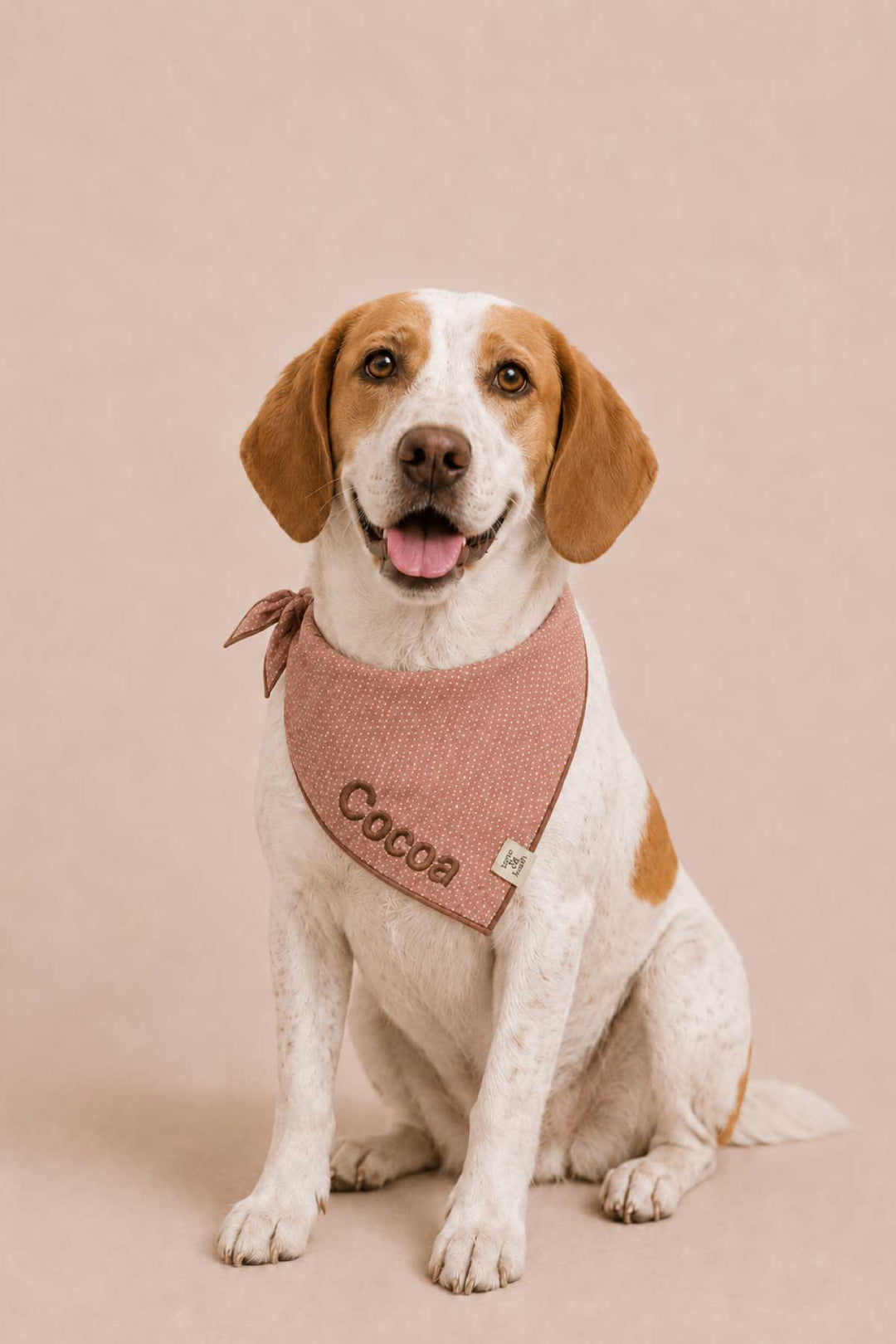 latte spots embroidered bandana