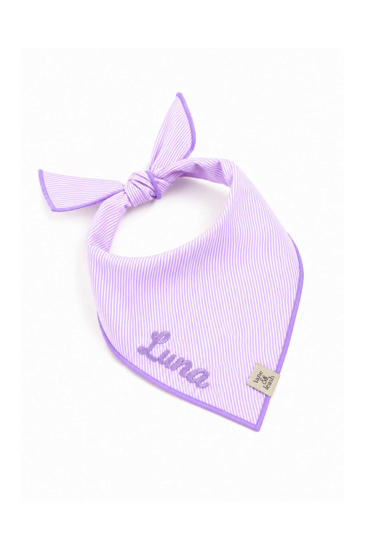 Embroidered Pet Bandana | Lavender Stroll