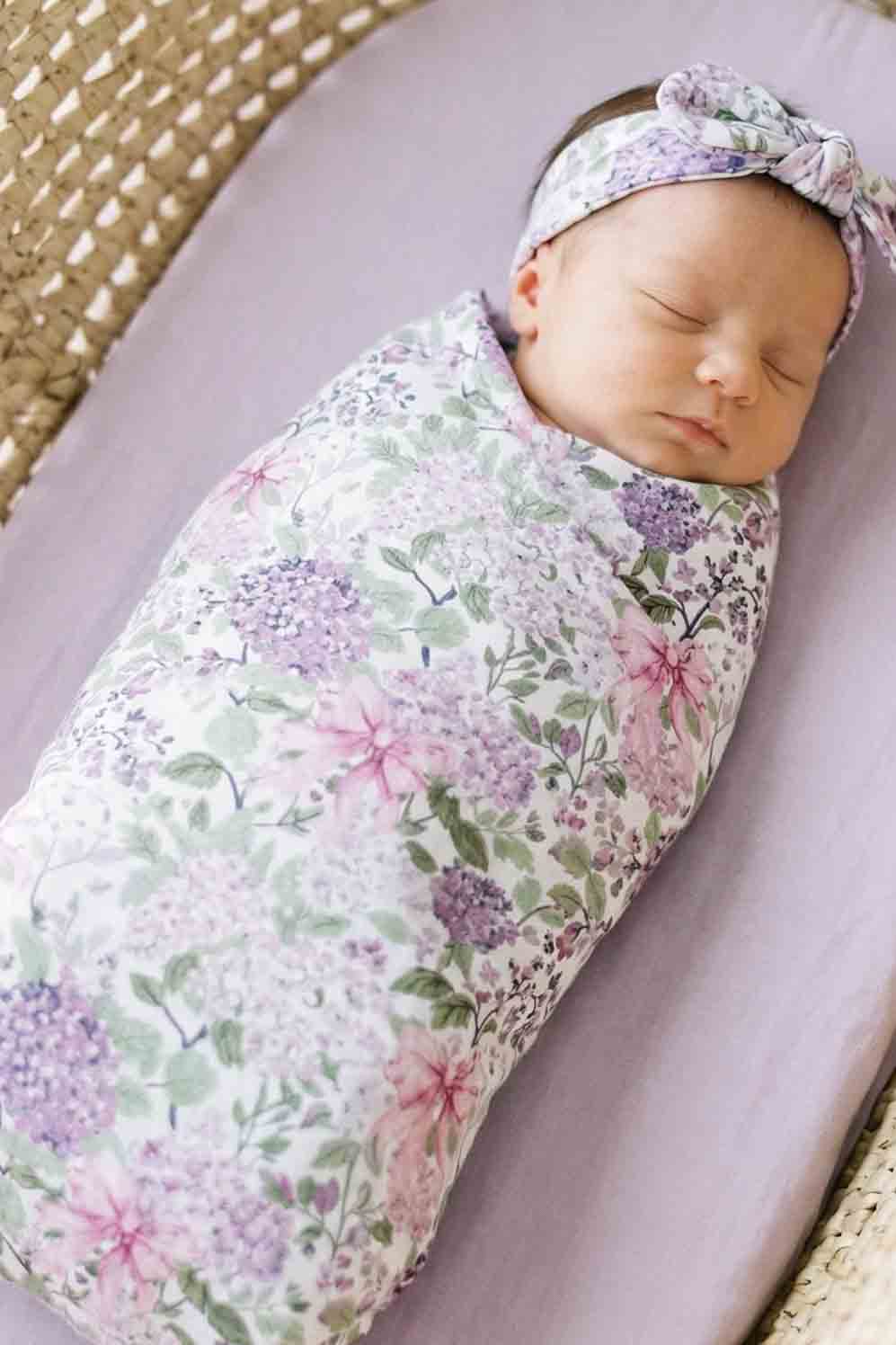 Oversized Swaddle Blanket | Lavender Lullaby