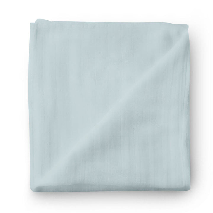 light blue bamboo knit swaddle blanket 
