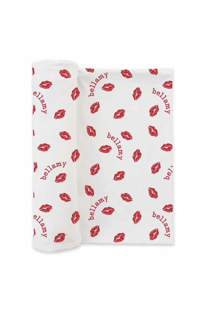Little Kisses Personalized Swaddle Blanket