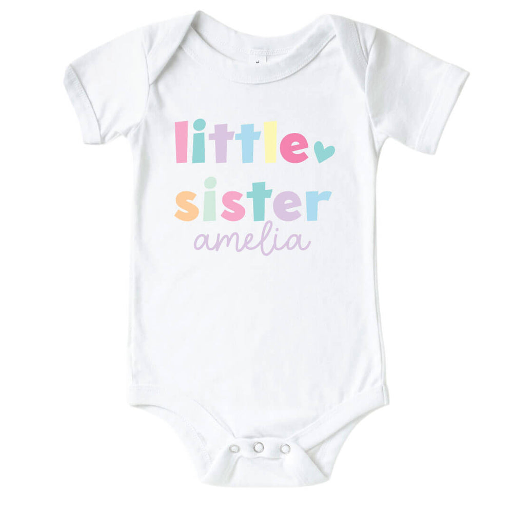 little sister personalized onesie