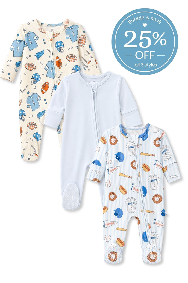Little All-Star Zipper Footie Bundle