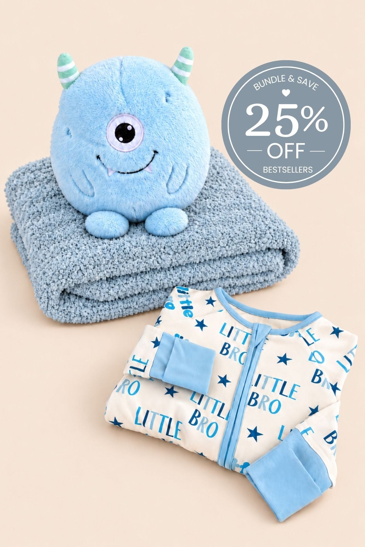 Little Bro Energy Zipper Romper Bundle