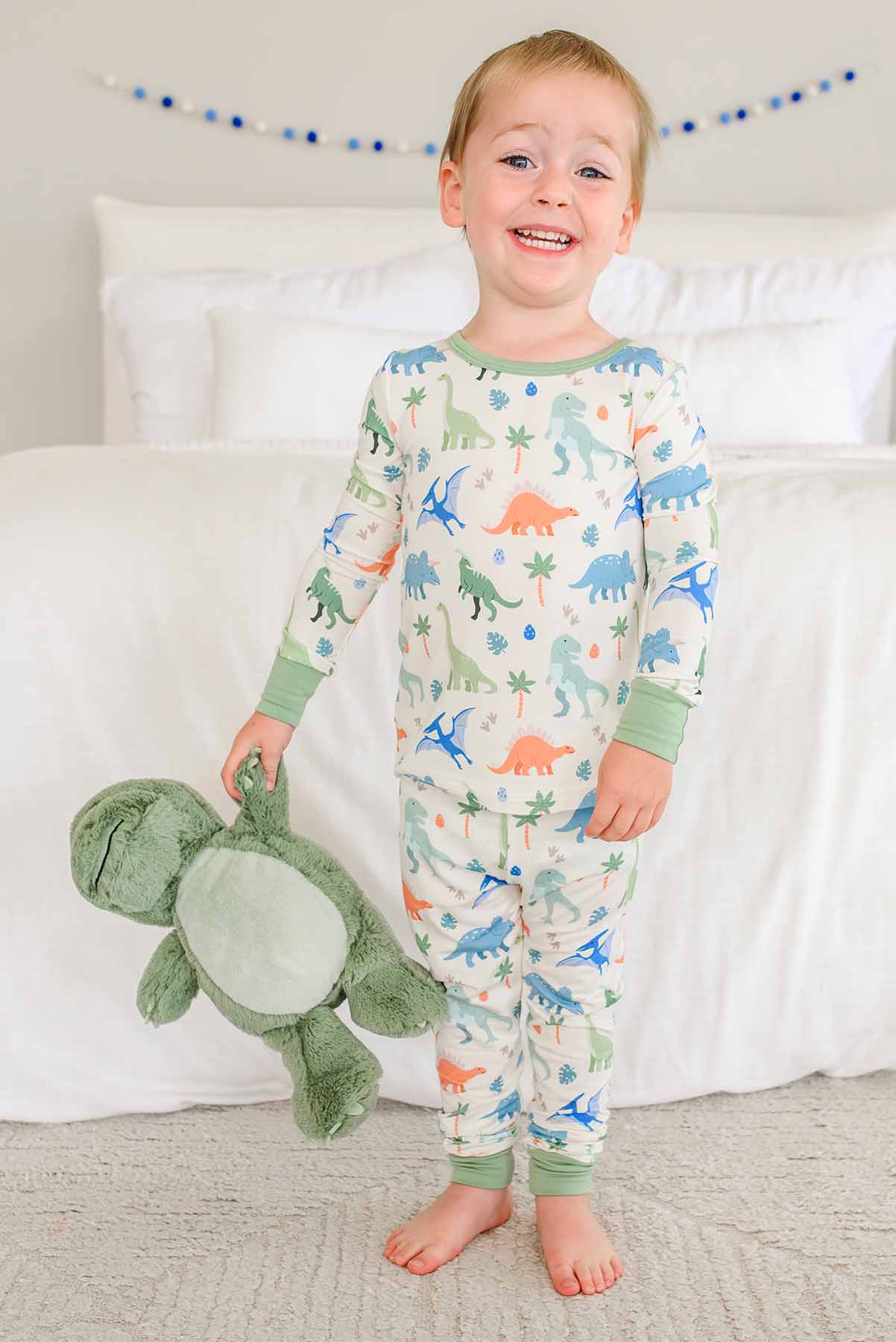 Two Piece Bamboo Pajama Set | Little Fossil Neutral